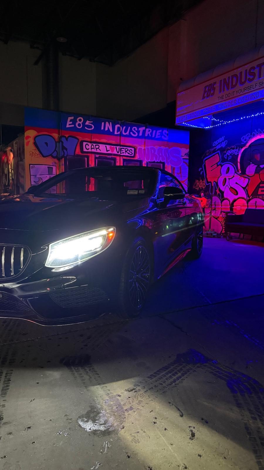 Mercedes-Benz S-Class Cabriolet at night