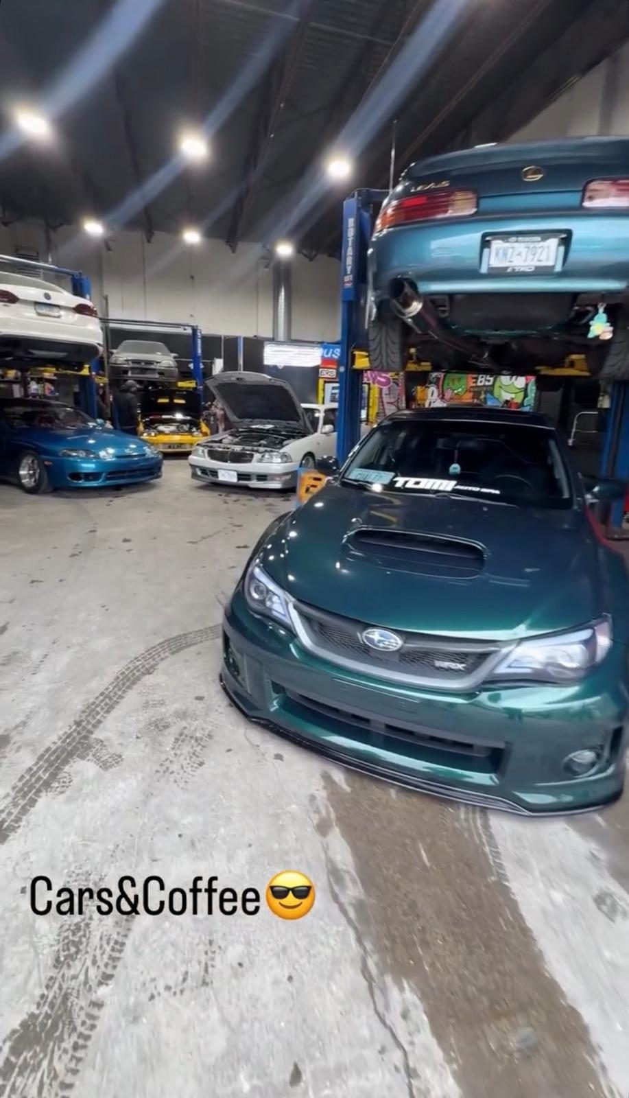 Subaru WRX at a Custom Auto Care Cars & Coffee meet